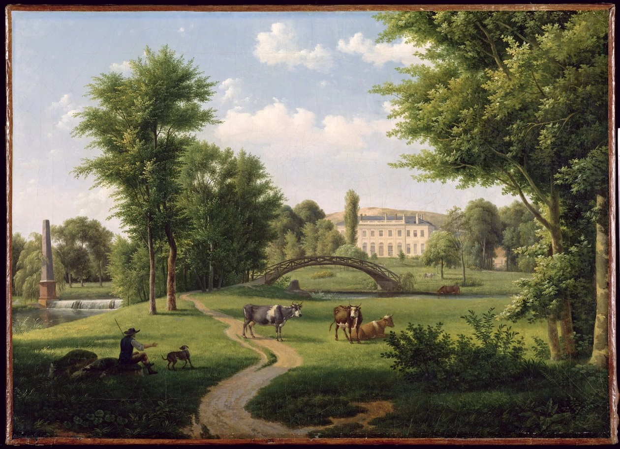 Alexandre Hyacinthe Dunouy - Veduta del Castello di Villiers, Saint, Paul, vicino a Senlis, Bibliothèque Paul, Marmottan, Ville de Boulogne, Billancourt